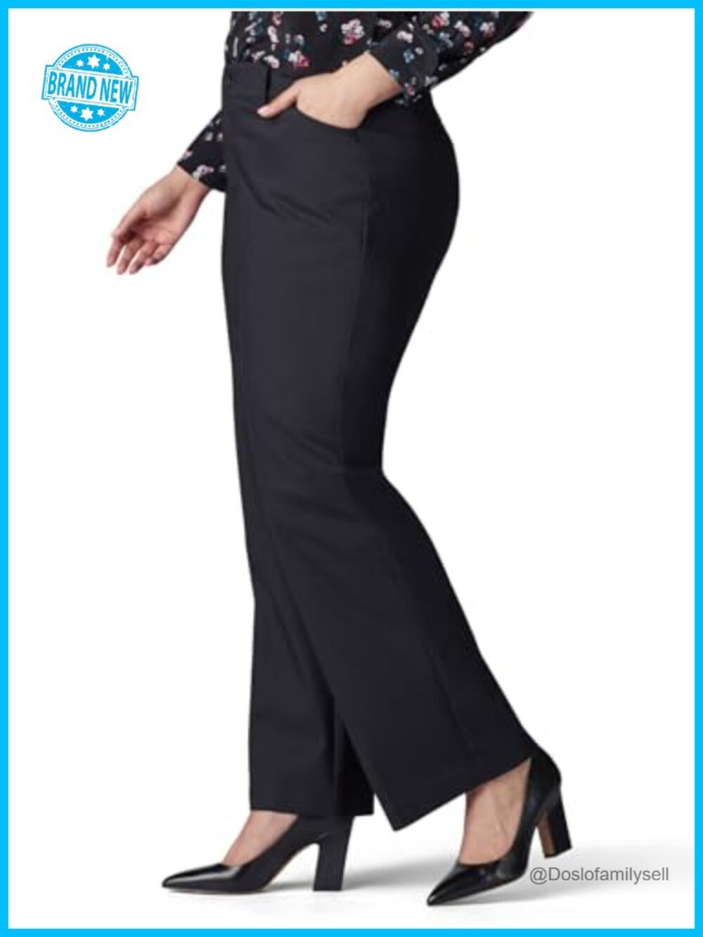 Plus Size Ultra Lux Comfort Flex Motion Trouser Pant Work Wear - Picture 2 of 4